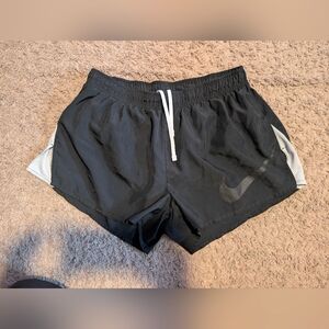 Nike Women's Black and Gray Athletic Shorts